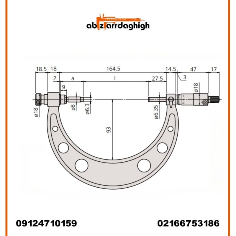 میکرومتر بیرونی میتوتویو 145-104