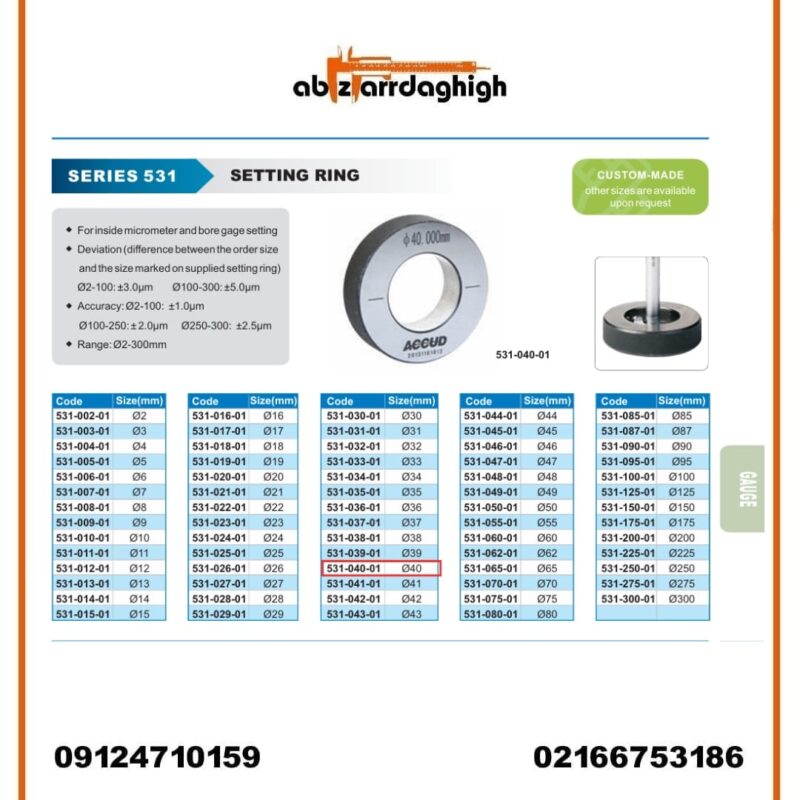 گیج رینگ آکاد مدل 01-040-531